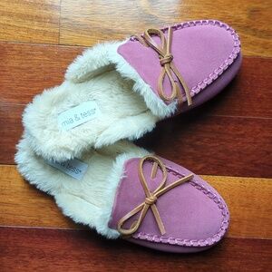 NEW Sz 8 Leather Hard Sole  Slippers